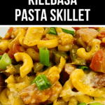 Fan-favorite kielbasa pasta skillet.