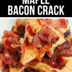 Maple-bacon-crack on a white plate.