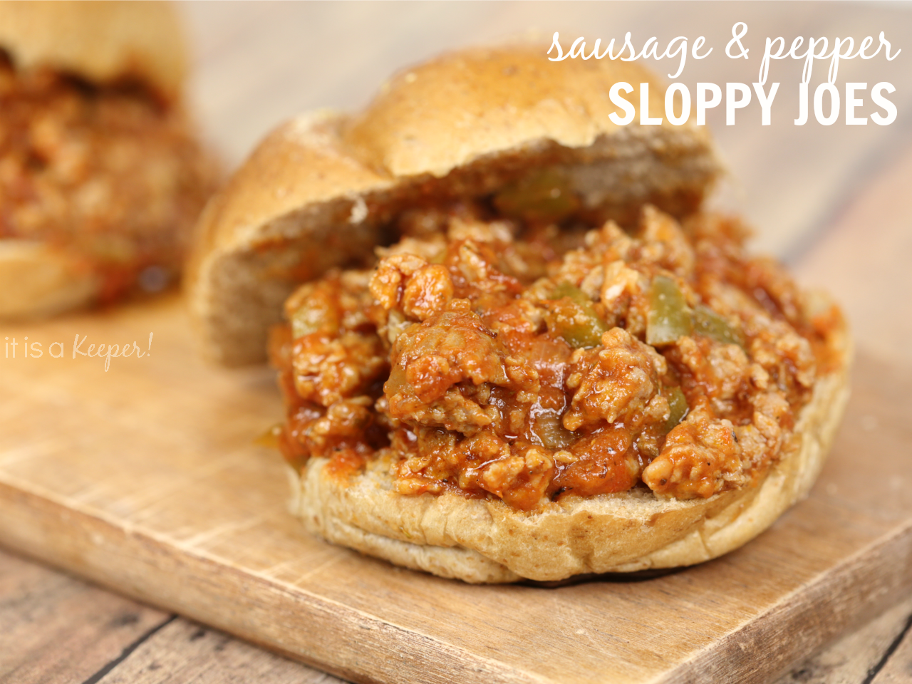 These Sausage and Pepper sloppy joe are a mash up of my 2 favorite sandwiches.  It's a quick and easy 30 minute recipe 