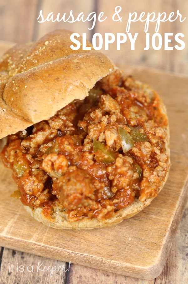 These easy Sausage and Pepper sloppy joe are a mash up of my 2 favorite sandwiches.  It's a great 30 minute recipe 