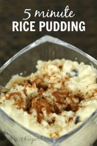 This 5 Minute Rice Pudding is one of the easiest dessert recipes - It Is a Keeper