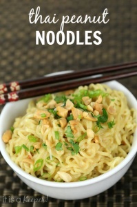 These easy Thai Peanut Noodles are ready in under 5 minutes