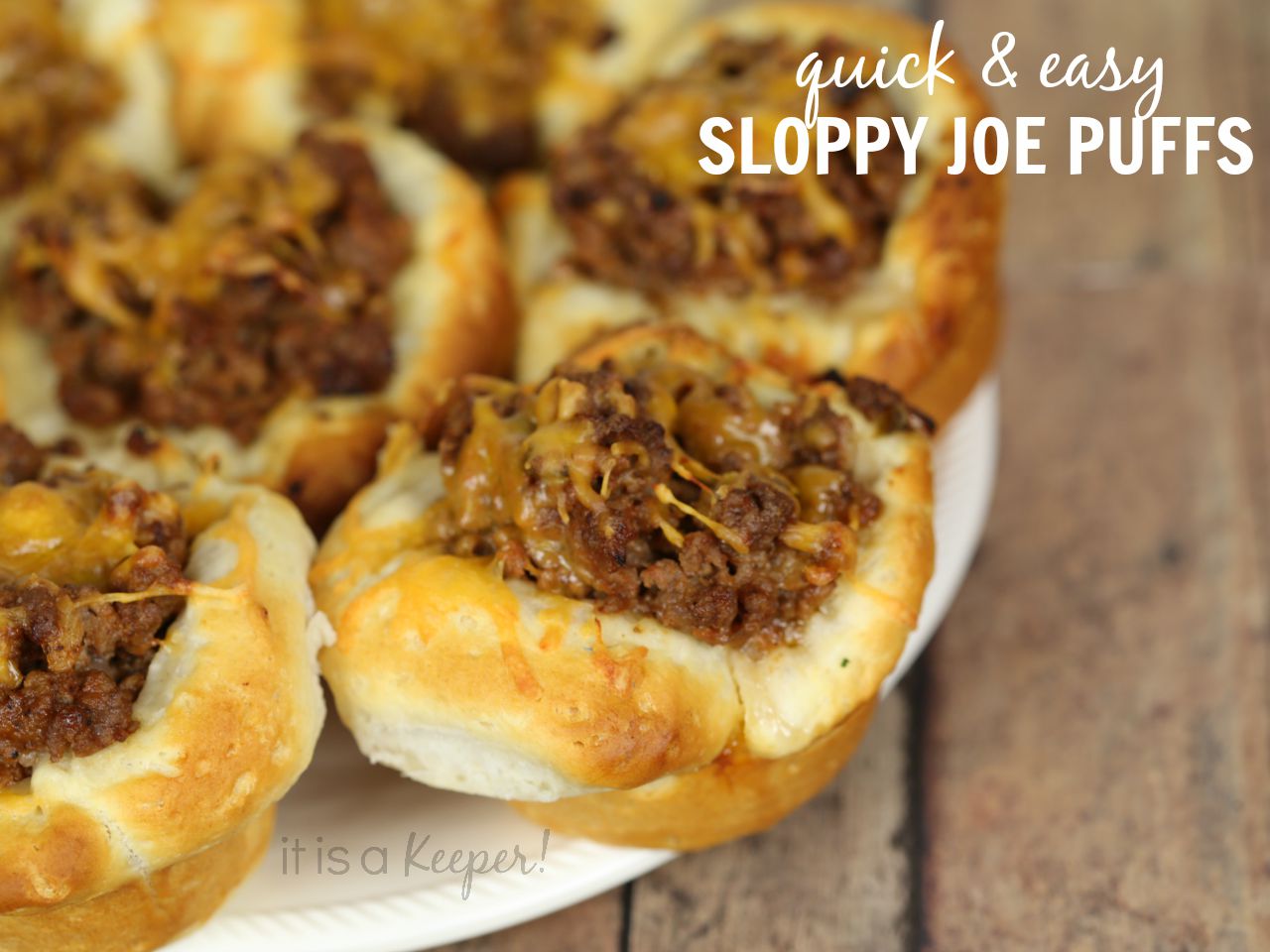 This recipe for quick and easy sloppy joe puffs has become one of my son's favorite dinners