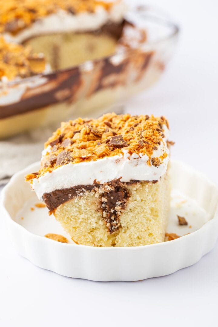 A slice of the finished cake.