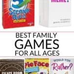 Collection of family board games for family game night