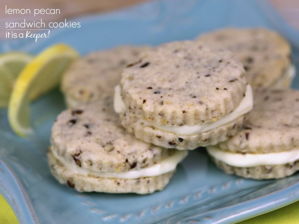 Lemon Pecan Sandwich Cookies – a delicious lemon infused cookie recipe 
