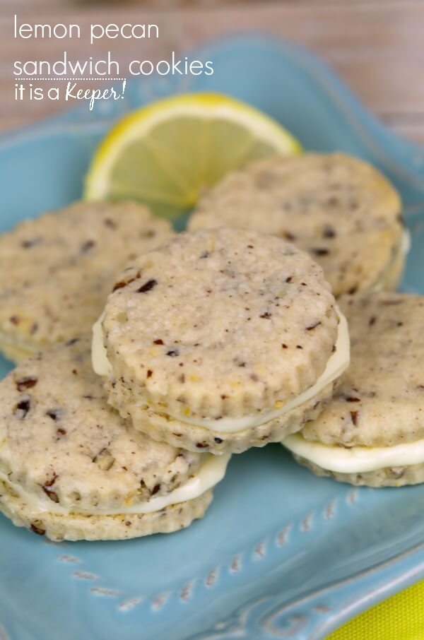 Lemon Pecan Sandwich Cookies – a delicious lemon infused cookie recipe