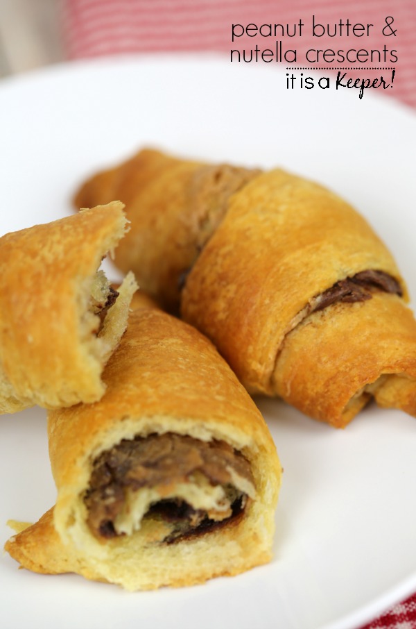 Peanut Butter Nutella Crescents - this is an easy snack recipe that kids love 