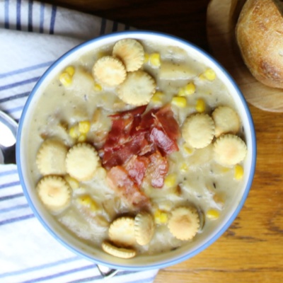 Potato Corn Chowder - One of the best easy crock pot recipes sure to warm you up on a cold day