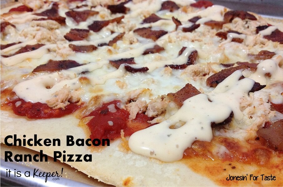 Chicken Bacon Ranch Pizza – an easy and delicious dinner recipe that’s ready in under 30 minutes  
