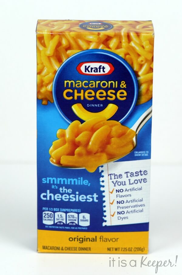 Box of Kraft Mac and Cheese. 
