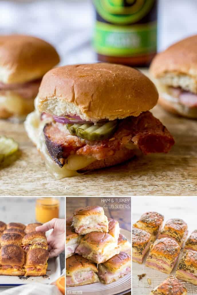Collection of leftover ham sliders