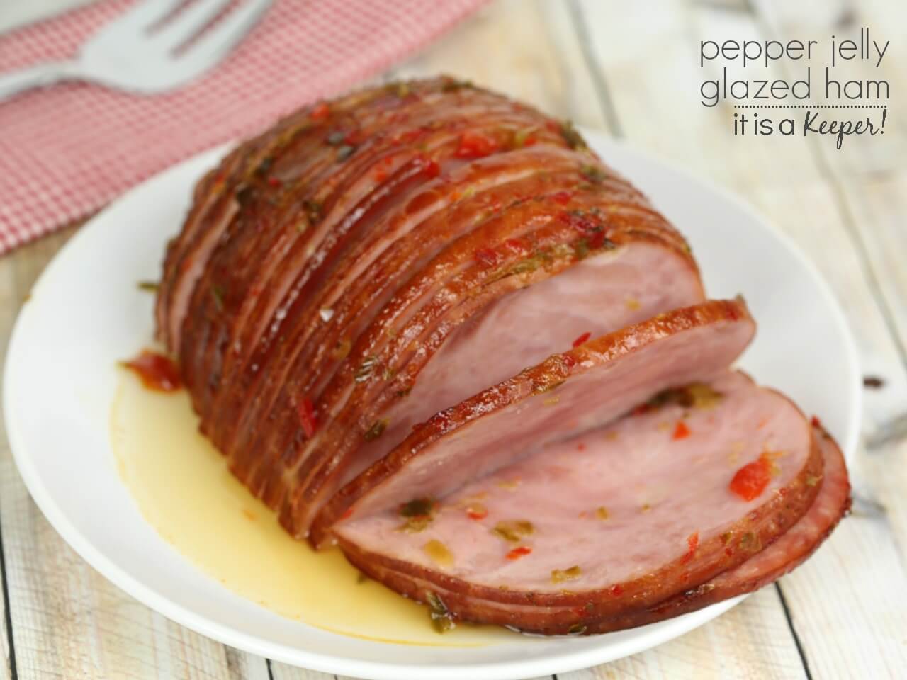 Pepper Jelly Glazed Ham wide angle