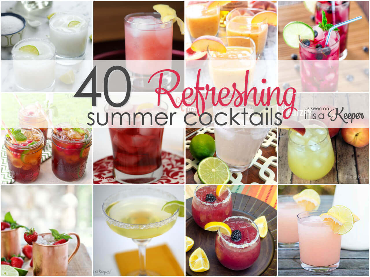 40 Summer Cocktail Recipes - Kick back and relax with these 40 simple cocktail recipes for summer