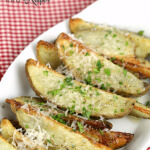 Garlic Parmesan Potato Wedges - this easy baked side dish is bursting with flavor