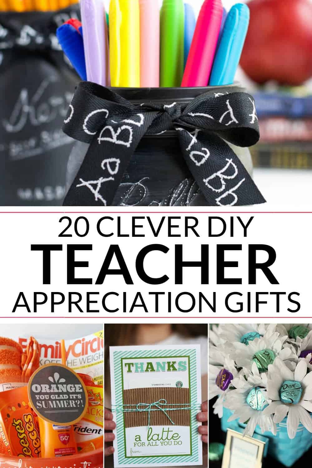 A collection of DIY teacher appreciation gifts