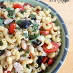 Tuna Pasta Salad - This mayo free pasta salad with tuna is a healthy quick and easy recipe