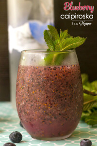 Blueberry Caipiroska - this easy and refreshing cocktail recipe is from Brazil