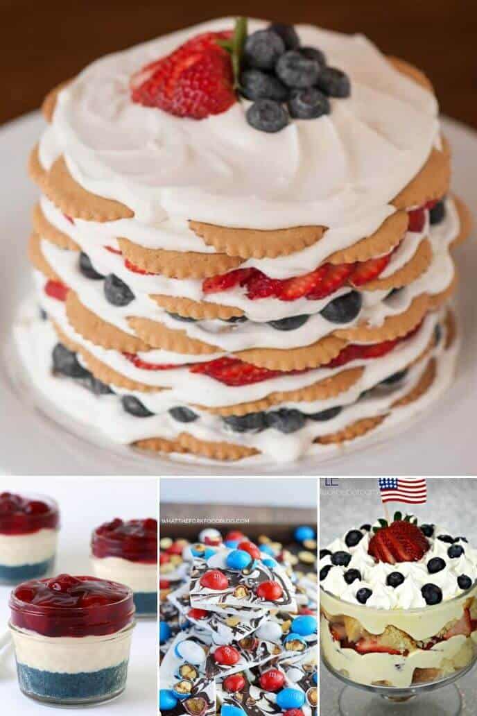 Collection of Patriotic No Bake Desserts