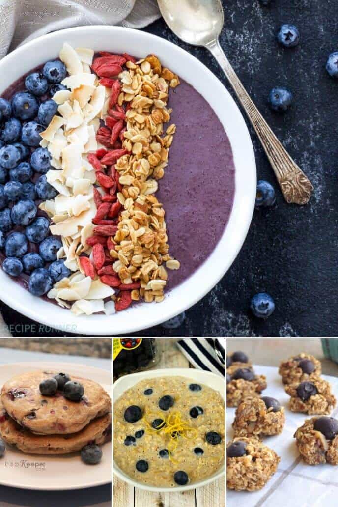 A collection of recipes featuring blueberry fruit