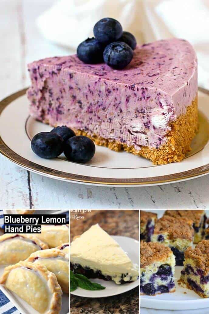 A collection of recipes featuring blueberry fruit