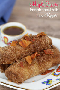 Maple Bacon French Toast Rolls - these decadent treats make a great breakfast or dessert recipe