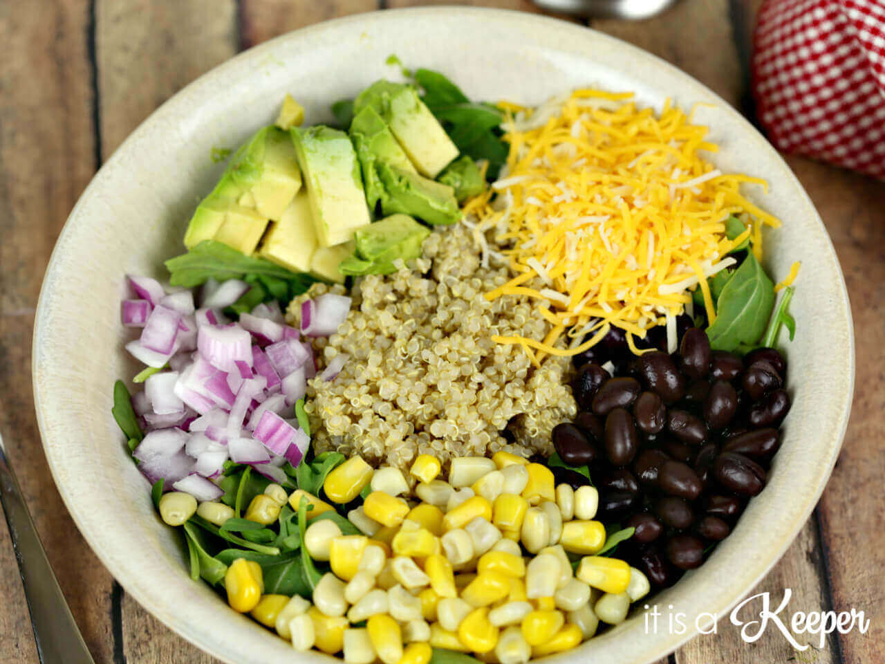 Tex Mex Quinoa Bowl - this easy salad recipe is loaded with flavor, texture and goodness 