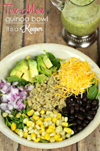 Tex Mex Quinoa Bowl - this easy salad recipe is loaded with flavor, texture and goodness