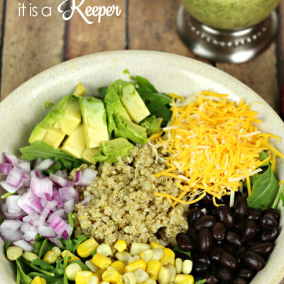 Tex Mex Quinoa Bowl - this easy salad recipe is loaded with flavor, texture and goodness