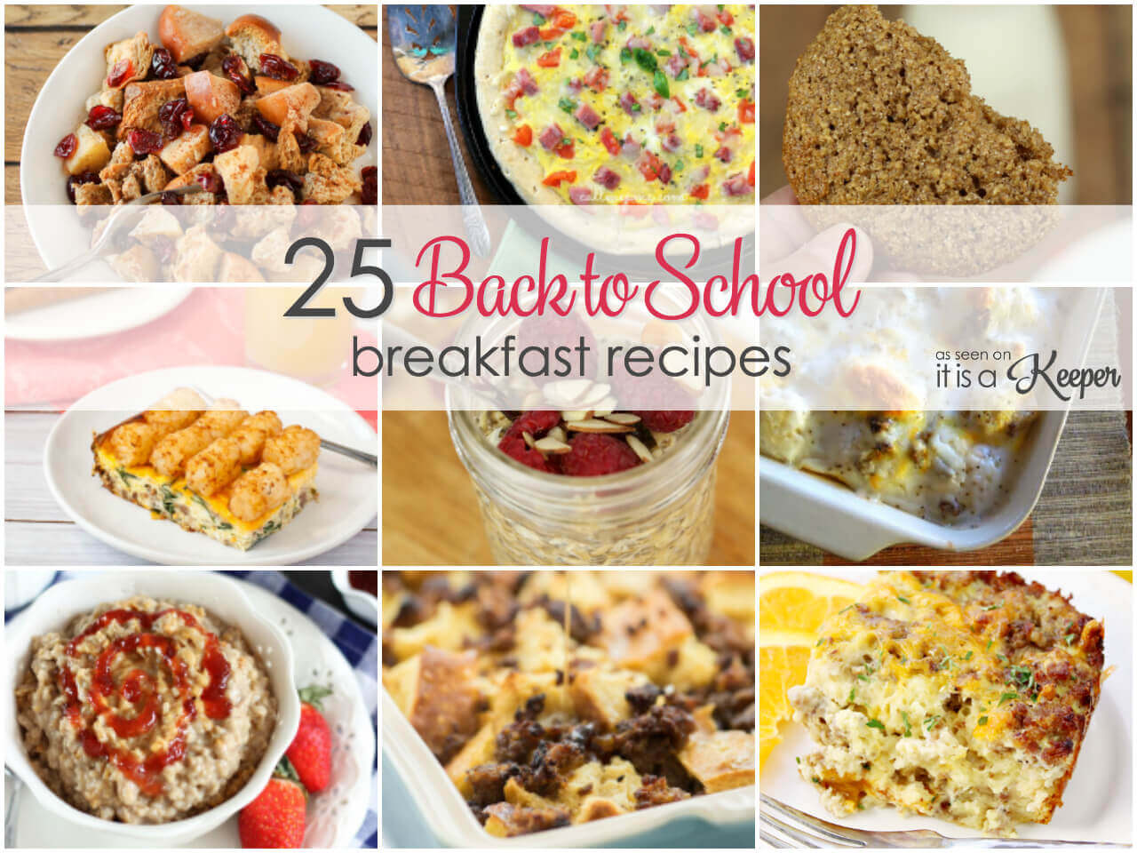 25 Easy Back to School Breakfast Recipes - easy crock pot recipes, casseroles and more 