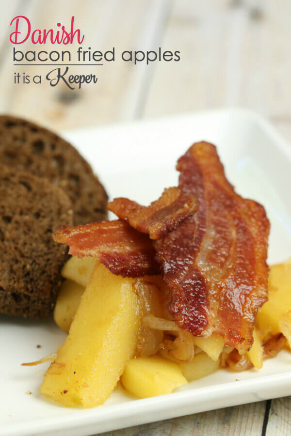 Bacon Fried Apples - this classic Danish recipe is salty sweet and easy to make