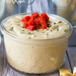Roasted Red Pepper Hummus - this easy dip makes a great appetizer or snack