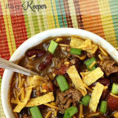 Slow Cooker Taco Chili - these easy crock pot recipe is perfect for chilly days