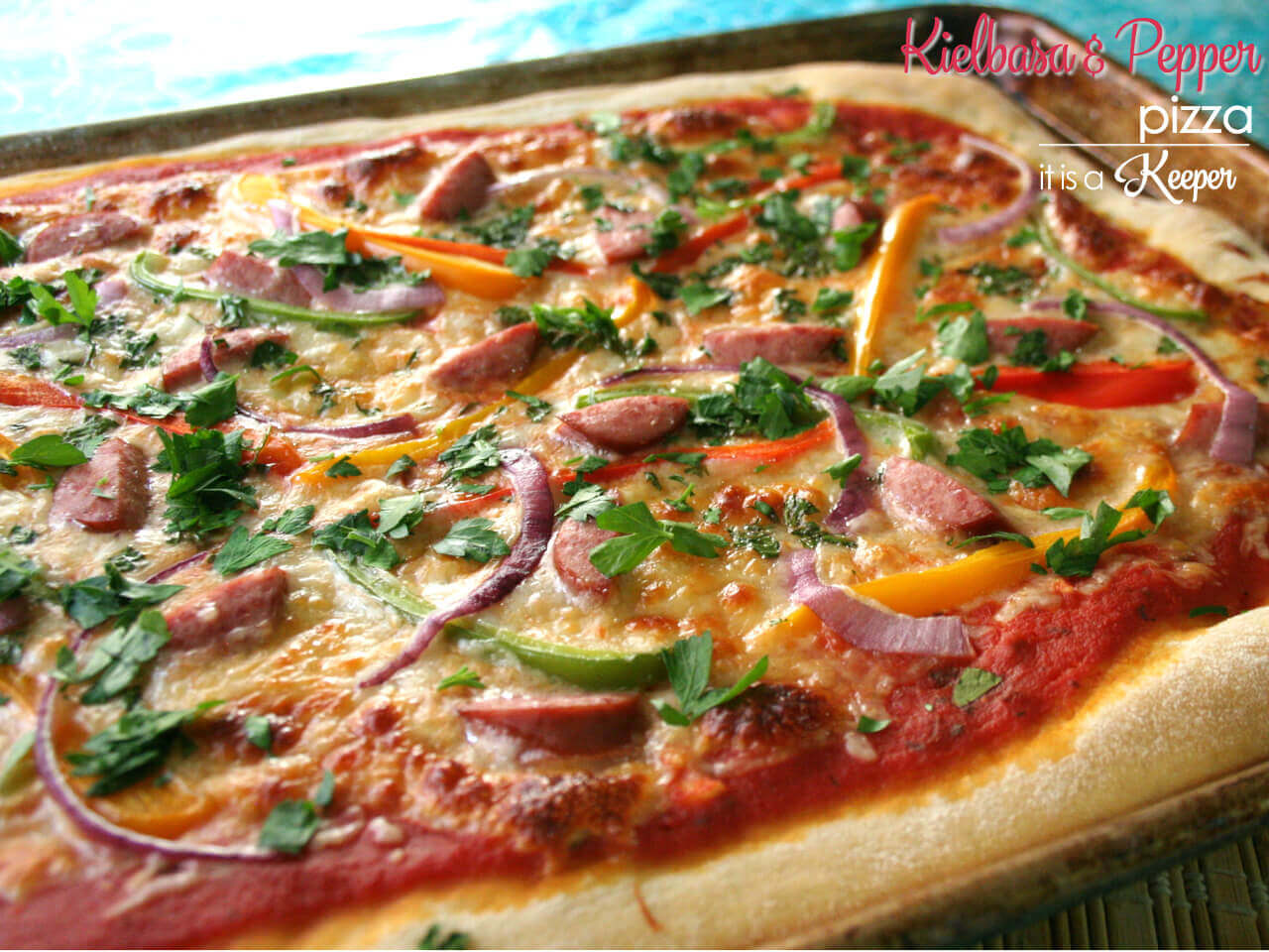 This Kielbasa and Pepper Pizza is a quick and easy recipe that is ready in under 30 minutes