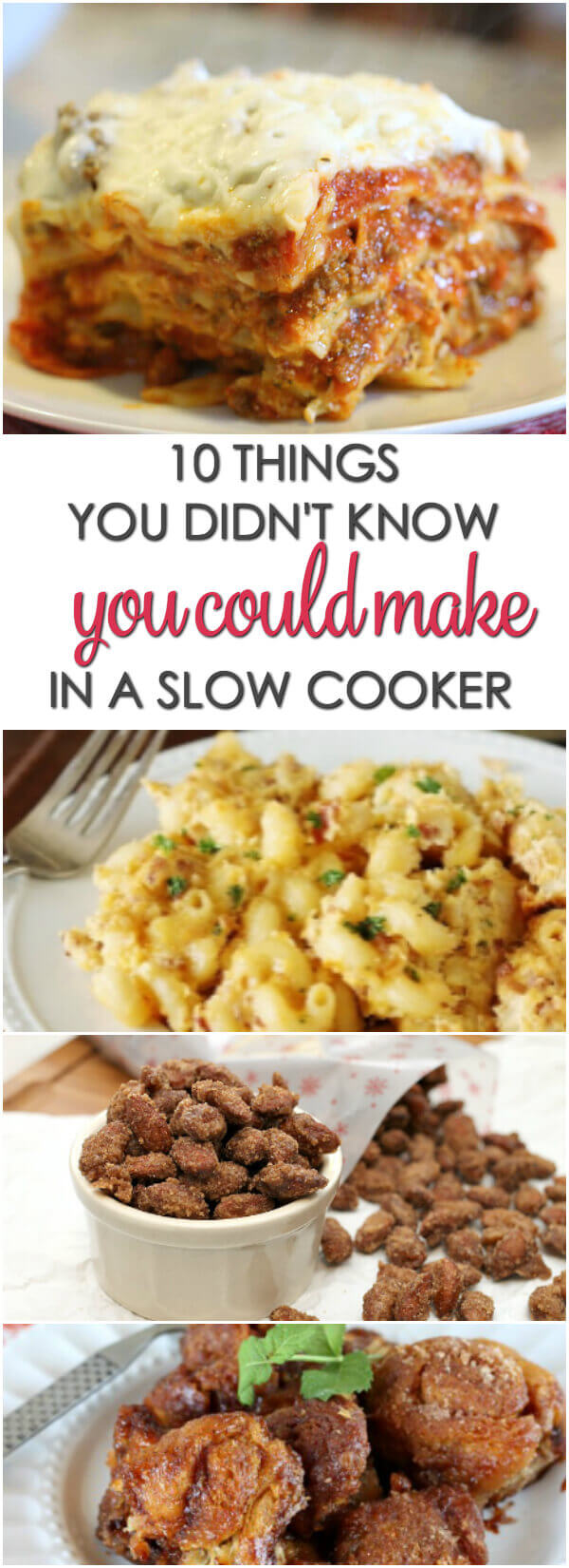 We all love easy crock pot recipes, but slow cookers aren't just for dinner.  Here are 10 things you didn't know you could make in a slow cooker. These are sure to be the best slow cooker recipes of all time. 