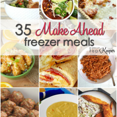 An entire month of make ahead freezer meals to give you a jumpstart on dinner