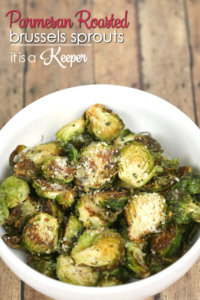 Parmesan Roasted Brussels Sprouts - there is so much flavor packed into this easy side dish recipe