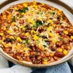 A delicious bowl of slow cooker soup.