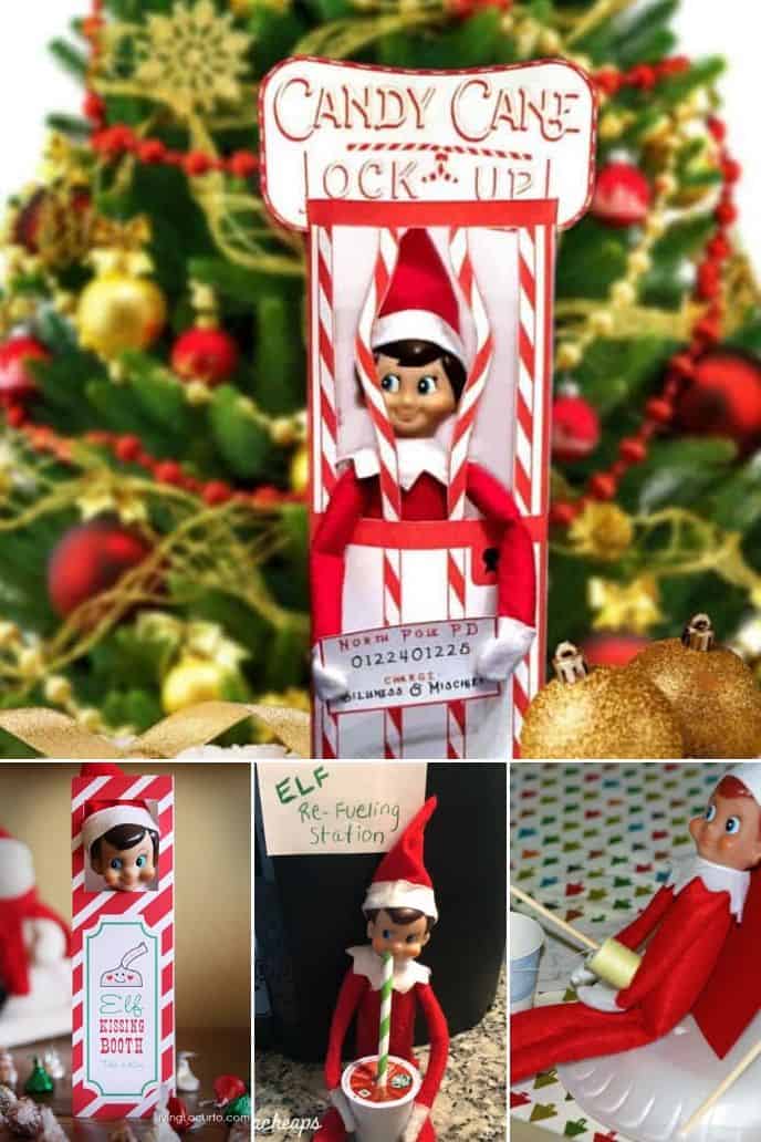 Collection of fun ideas for the Christmas elf on the shelf