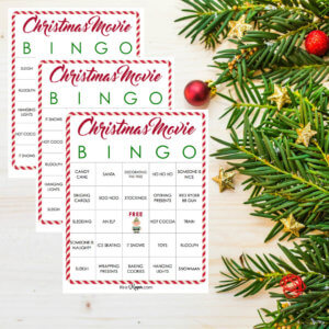 Christmas Movie Bingo Printables - these free printables are perfect your holiday family move night