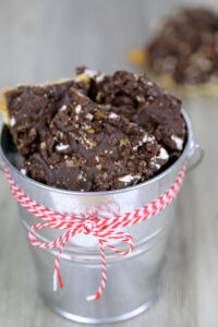Chocolate Pecan Brittle - this easy candy recipe is a salty and sweet treat