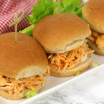 Slow Cooker Buffalo Chicken Sliders - these sandwiches are one of my favorite easy crock pot recipes