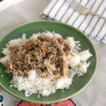 Slow Cooker Garlic Balsamic Pork- this easy crock pot recipe is loaded with flavor