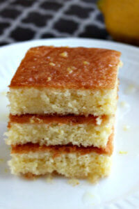 Tangy Lemon Brownies - this easy dessert recipe is bright and refreshing