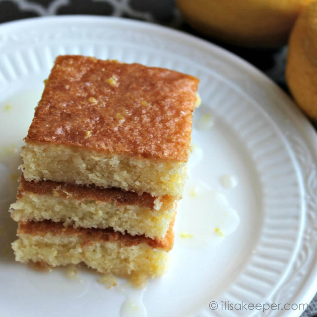 Tangy Lemon Brownies - this easy dessert recipe is bright and refreshing 