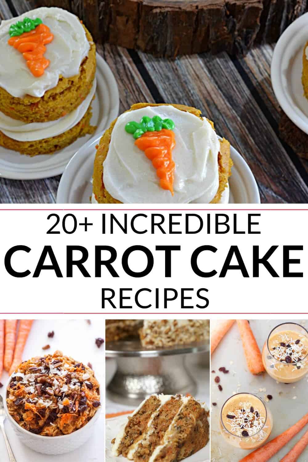A collection of moist carrot cake recipes
