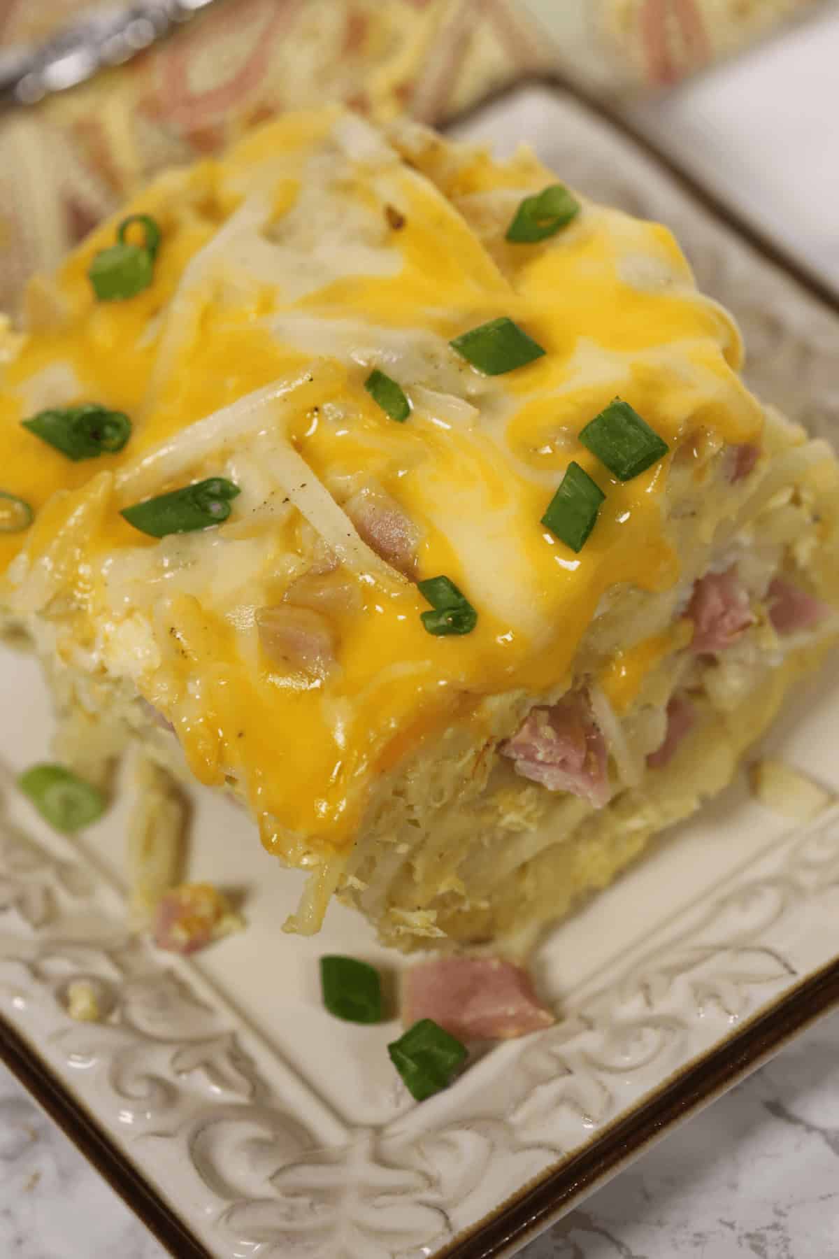 A view of the casserole from the top.