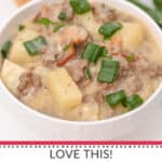 Love this delicious hamburger potato soup.