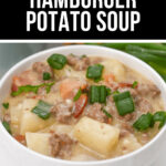A delicious bowl of hamburger potato soup that will make you fall in love with its rich flavors.