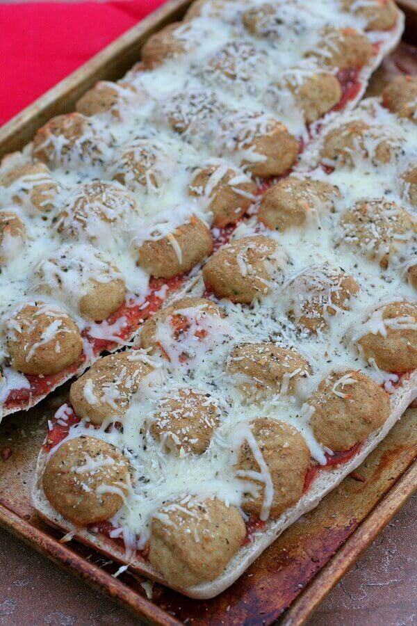 Meatball French Bread Pizza - this easy dinner recipe is a family favorite